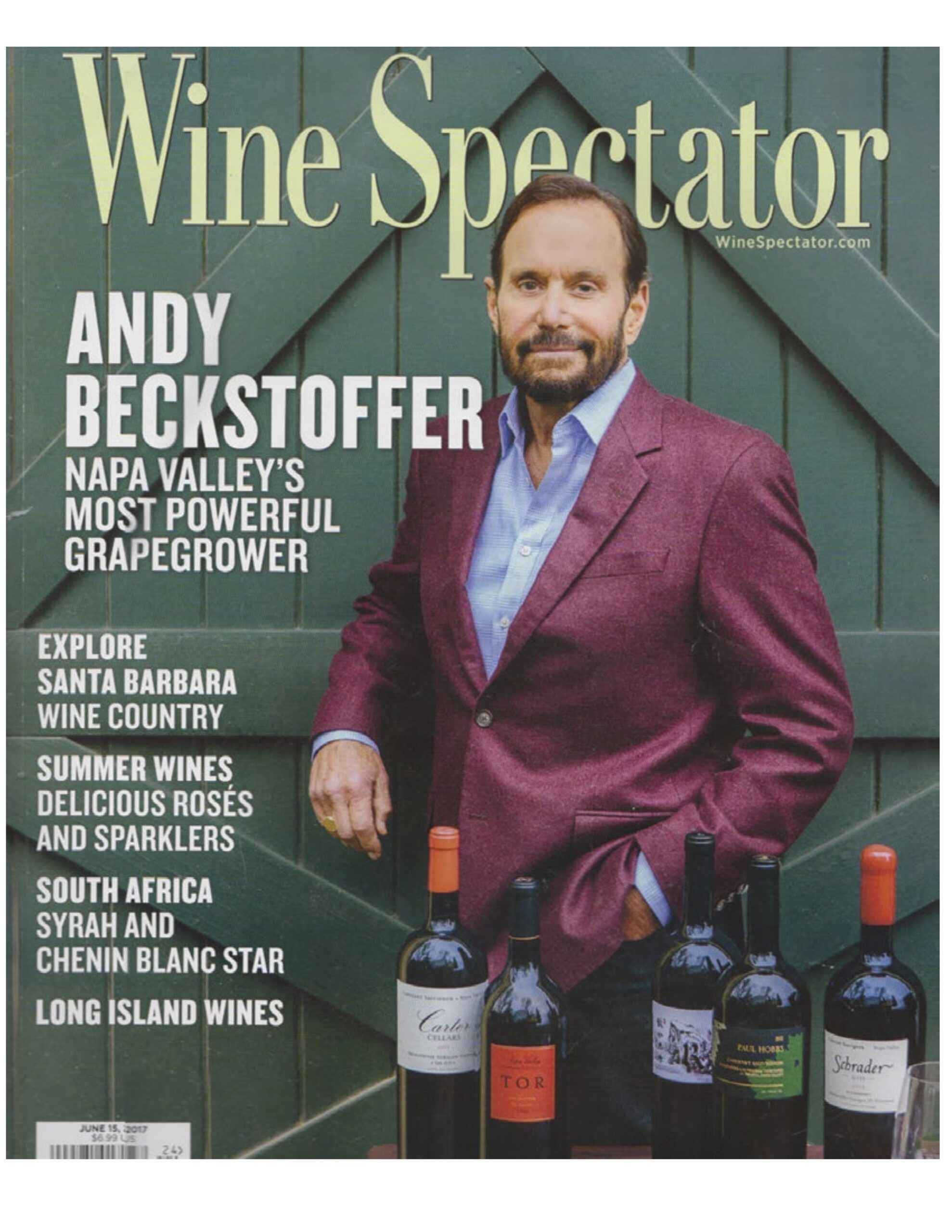 2017 June Wine Spectator: Andy Beckstoffer